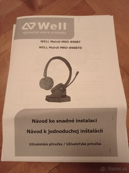 Well Mairdi MRD-890BTD - Kancelársky, bezdrôtový headset - 3
