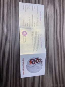 Fiji 2013 snake Yin and Yang Strieborná minca zberatelska - 3