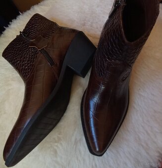 Dámske Kožené Kotníkové Čižmičky Gino Rossi Veľkosť 39 - 3