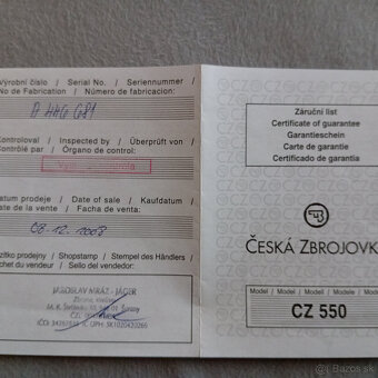 Predám sólo guľovnicu CZ550 kaliber 7x64 - 3