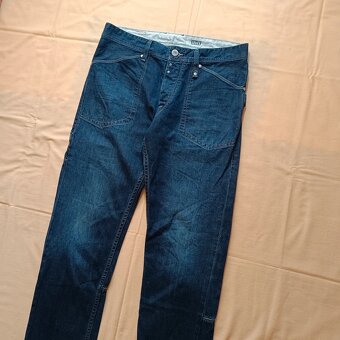 Rare Levis modré rovné džínsy rifle straight jeans 33x34 - 3
