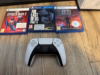 Predám PS 5 slim 1TB s mechanikou + 3 hry - 3
