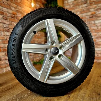 Alu R16 5x112 orig. AUDI + zimné pneu 205/55 R16 - 3
