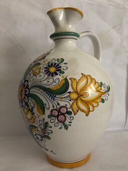 Krasny stary vyssi rucne malovany dzban nadoba - 3