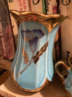 Predám modrí porcelán v zlatej farba - 3