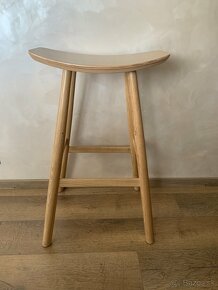 Dizajnová dubová barová stolička - 3
