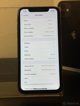 Predám Apple iPhone 11 64GB Black Stav Nového Telefónu - 3