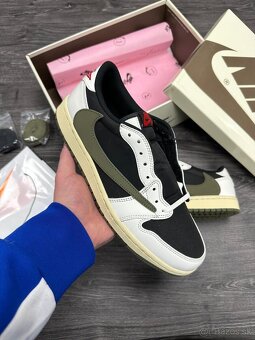 JORDAN 1 OG SP TRAVIS SCOTT REVERSE Olive tenisky - 3