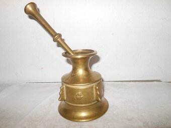 Mosadzný mažiar obojstranný s tľčikom - 3