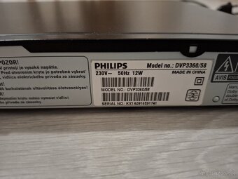 Predám DVD Philips prehrávač DVP3360/58 v 100% stave. - 3