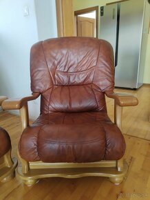 Kozená sedačka - masivny dub - SK vyrobca - 3