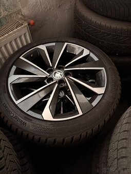 Alu škoda oreginal R17 + zimné pneu conti. 215/45 R17 - 3