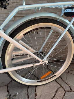 Detský retro bicykel Goetze STYLE 24”1 prevodový bielo-modrý - 3