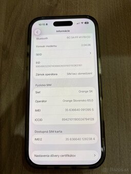 Predám iPhone 16PRO 256gb, prírodný titán v TOP stave - 3