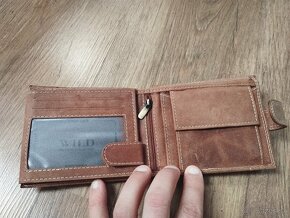 Pánska hnedá kožená peňaženka - 3