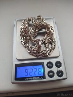 Strieborná reťaz kráľovský vzor 92g - 3