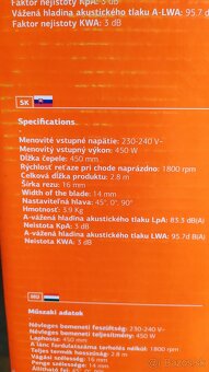 El. teleskopická tyč na živý plot 450W novä - 3