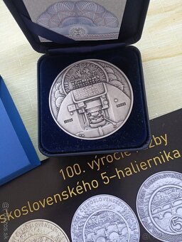 Predám strieb. med. 100.výročie razby Českoslov. 5-hal.1924 - 3