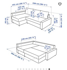 IKEA FRIHETEN tmavosiva rozkladacia sedacka - 3