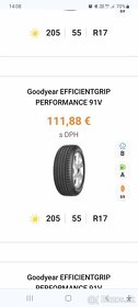 Predám letné pneu Goodyear - EFFICIENTGRIP PERFORMANCE 91V
- 3