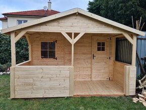 Záhradná drevené chatka 3.5x5m DOPRAVA ZDARMA - 3