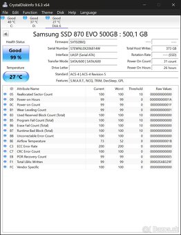 Predám SSD disk Samsung 500GB SATA - 3