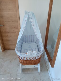 Postieľka - prútený košík - 3