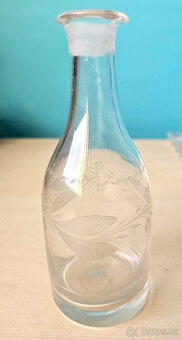 Retro sklenená fľaštička / vázička, Československo, 14,5 cm - 3