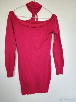 Dámsky fuchsiový pulóver - 3