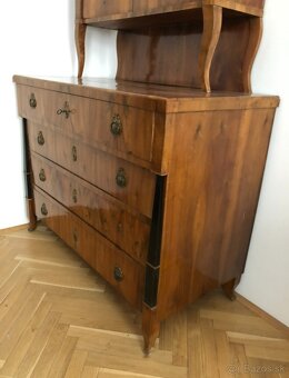starožitná  biedermeier komoda/vitrína - 3