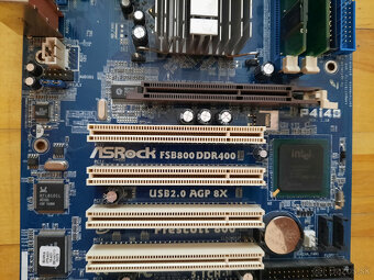 Retro zakladna doska Asrock P4I48 + CPU + RAM - 3