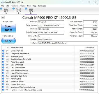 Corsair Force MP600 PRO XT 2TB Heatsink, M.2 2280, NVMe - 3
