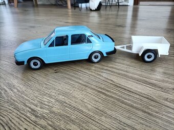 Skoda 120 kdn s vozikom retro hracky - 3