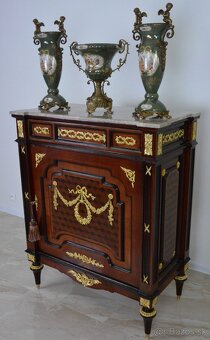 Zámecká intarzovaná komoda zdobená bronzem 120 cm Topován - 3