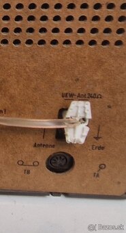 Grundig Philips 1955 drevené rádio FM - 3