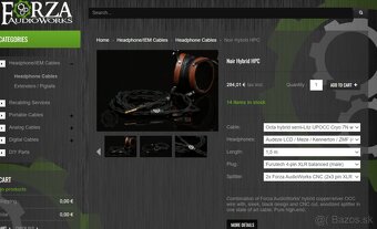 kabel na sluchadla: FORZA Audioworks - Noir Hybrid HPC - 3