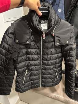 Armani bunda čierna s kapucňou - 3