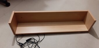 Polička s LED svetlom – buk - 3