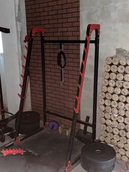 Kotúče + olympijská tyč + stojan - 3