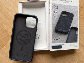 NJORD salmon leather obal na iphone 12 13 Pro Max - 3