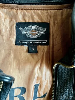Harley Davidson kožená bunda, kožená vesta, príručná taška - 3
