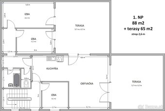 6 izb. dvoj podlažný byt s 2 terasami - 3