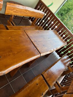 Masívny záhradný nábytok pre 6 až 12 osôb - 3