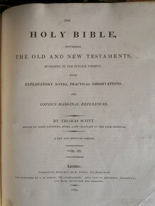 Anglická Biblia, Holy Bible, Thomas Scott, r. 1809 - 3