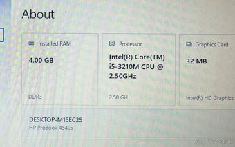 Predam HP Probook s CPU i5-3210M - 3
