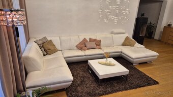 Sedacia súprava tvaru U - luxusný kožený gauč - 3