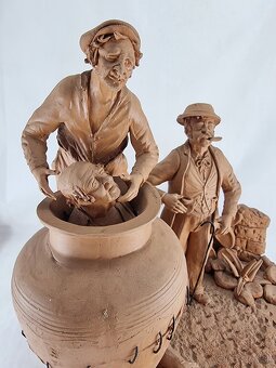 Starožitné terakotové súsošie - 32 /32 cm - 3