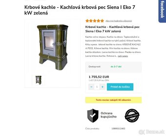 Krbové kachle Siena I Eko 7kW - 3