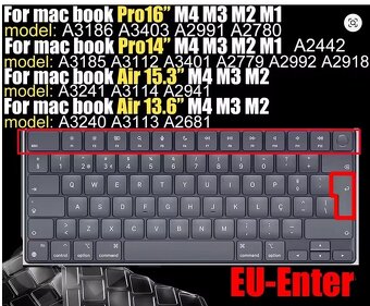 Predám silikonový kryt klávesnice - Macbook pro, Macbook Air - 3