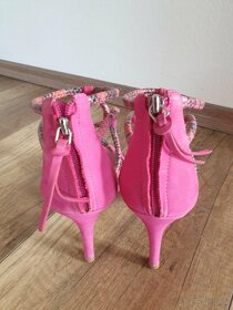 Ružové sandále na opätku - veľkosť 36 - 3
